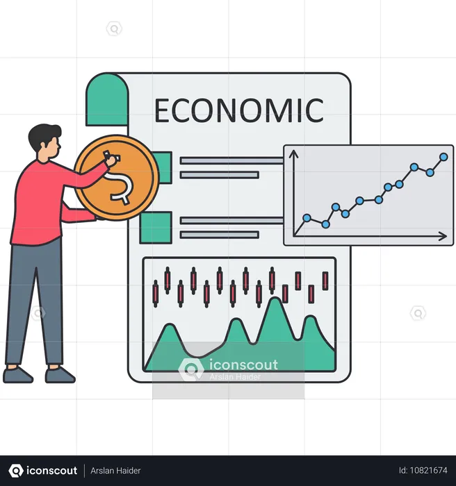 Passives Einkommen zur Erlangung finanzieller Freiheit,  Illustration