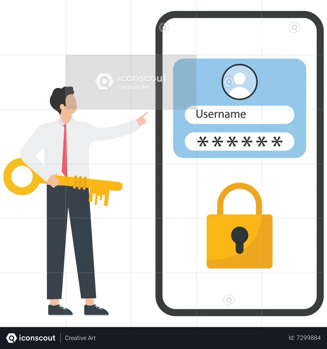 Password authentication  Illustration