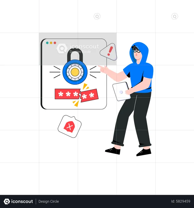 Password Hacking  Illustration