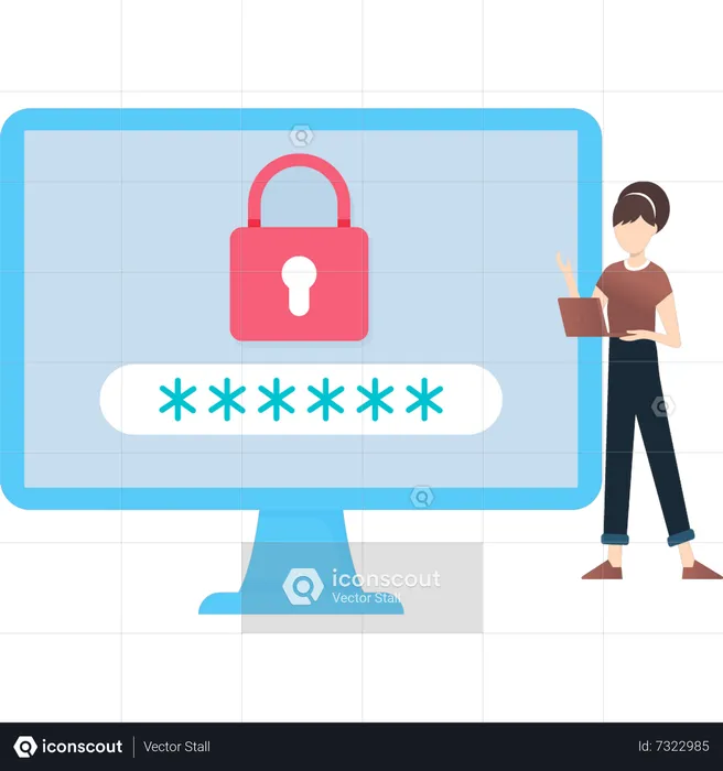 Password Protected  Illustration