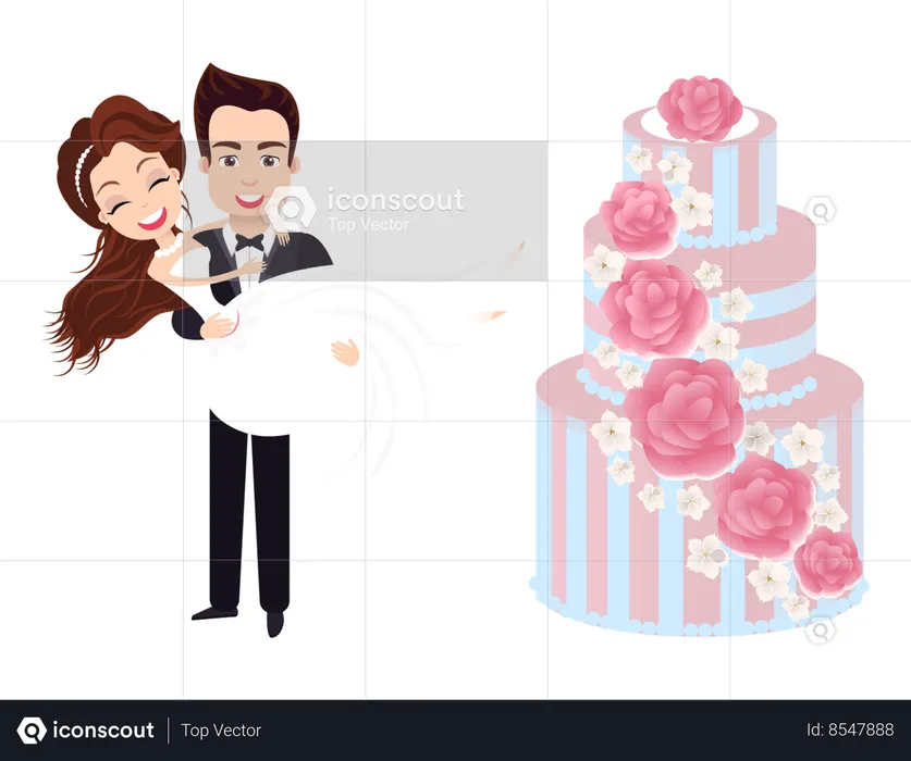 Pastel de boda  Ilustración