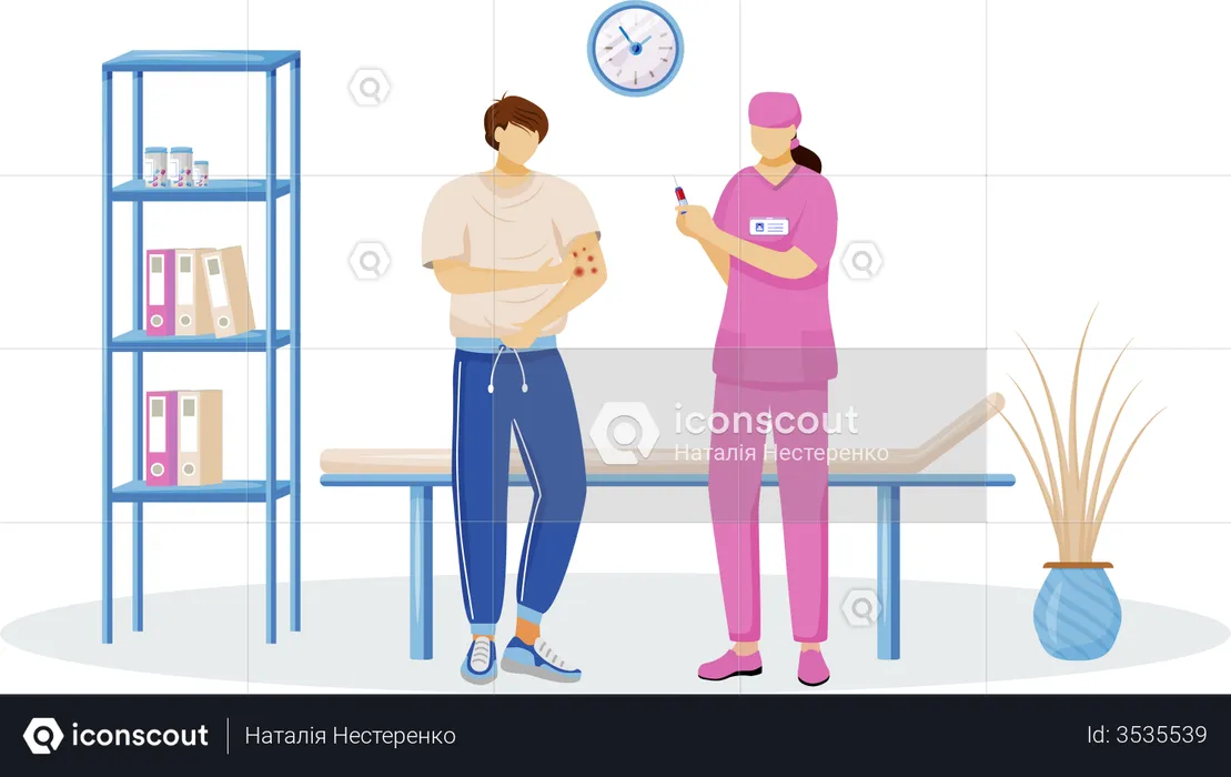 Patient and doctor  Illustration