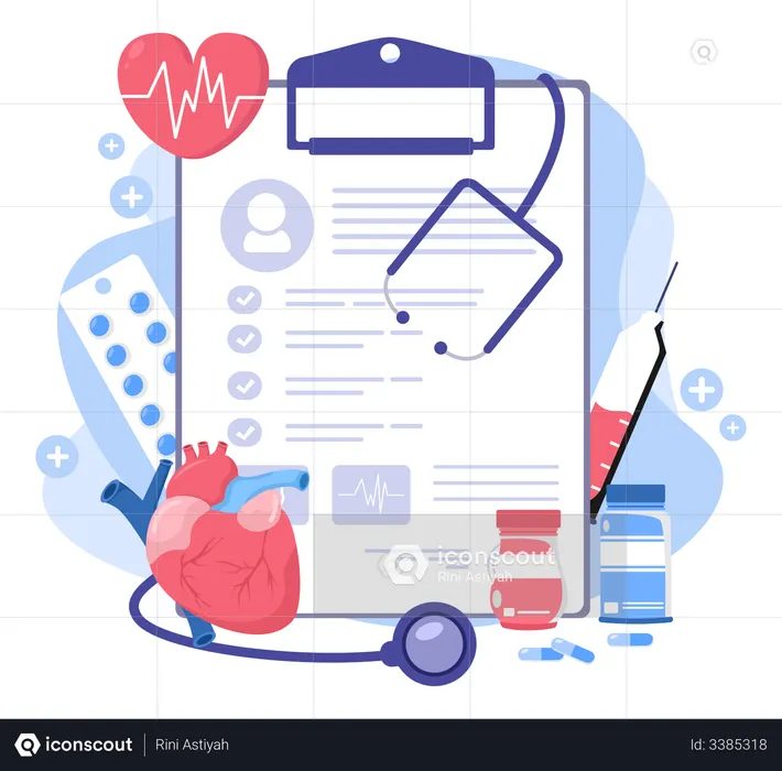 Patient health report  Illustration