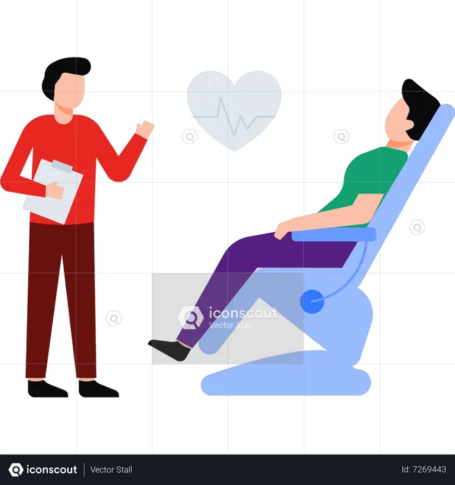Patient is coming for check-up  Illustration