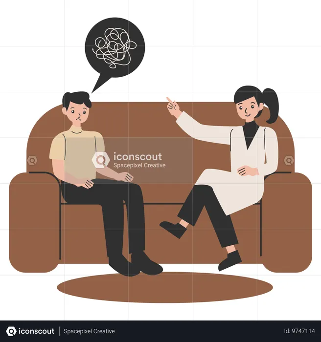 Patient needs therapy session  Illustration