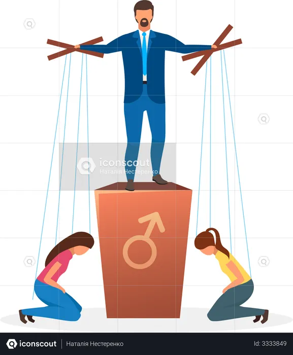 Patriarchy political system  Illustration