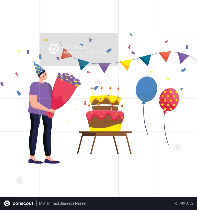 Patriotic Jubilation USA Commemorating Independence Day  Illustration
