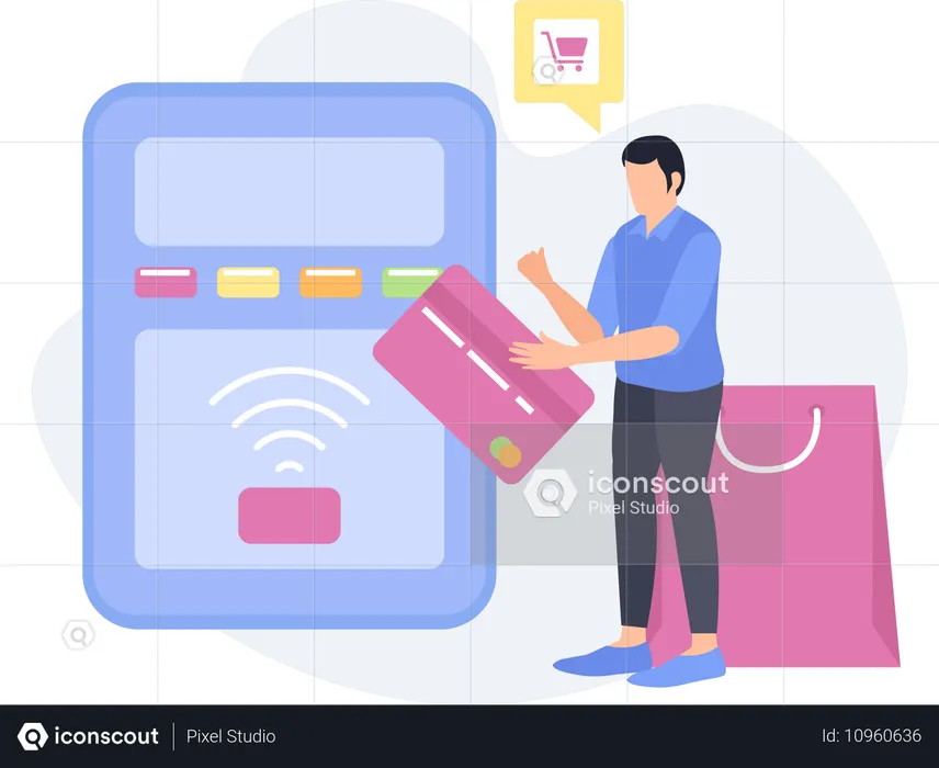 Pay by card Payment  Illustration