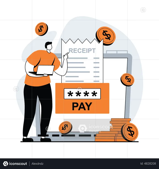 Pay invoice  Illustration