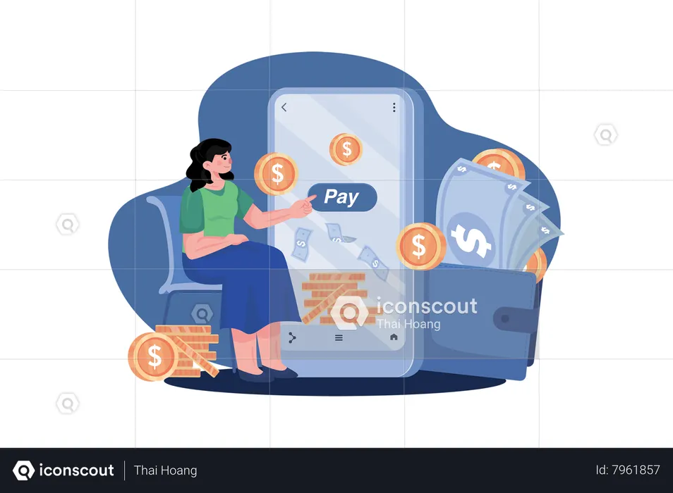 Pay per click marketing  Illustration