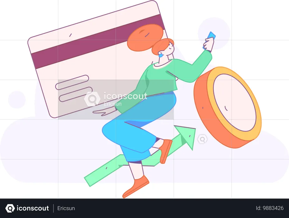 Payment By Credit Card  Illustration