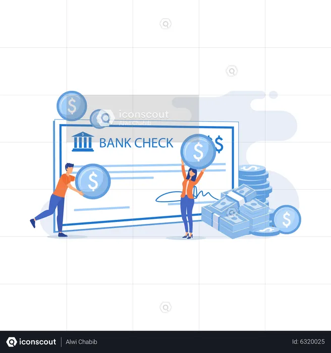 Payment cheque  Illustration