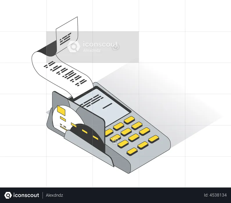 Payment swiping machine  Illustration