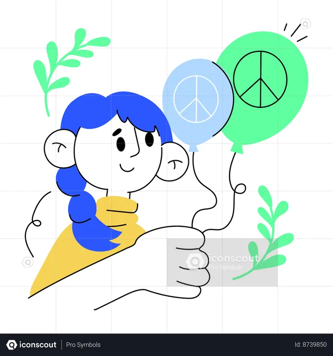 Peace balloons  Illustration