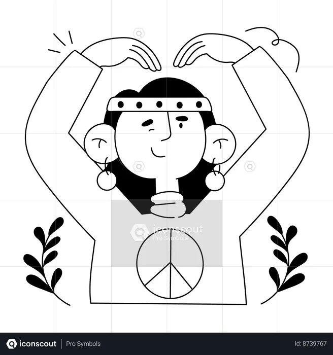 Peace hand gesture  Illustration