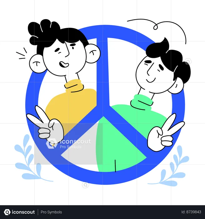 Peaceful friends  Illustration