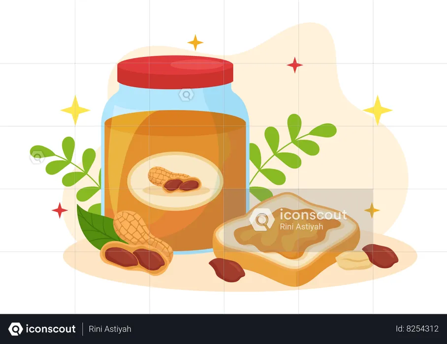 Peanut Butter Dessert  Illustration