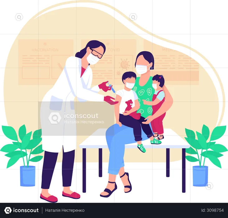 Pediatric vaccine  Illustration