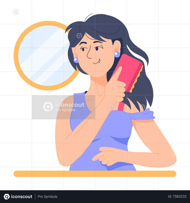 Peigner les cheveux  Illustration