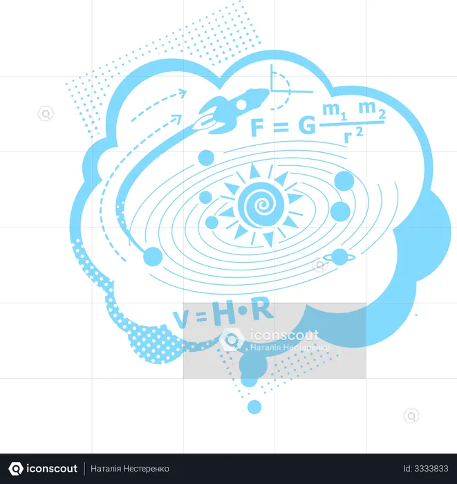 Pensée sur un problème de physique  Illustration