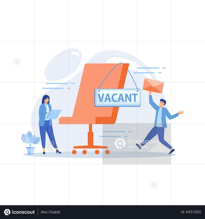 People applying for vacant job  Illustration