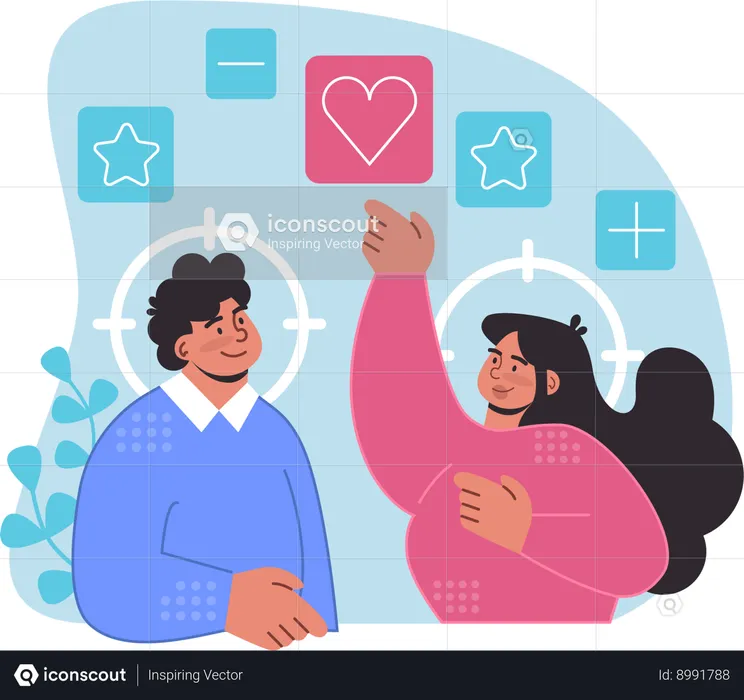 People are giving product review  Illustration