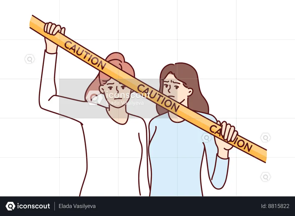 People are not allowed at crime spot  Illustration