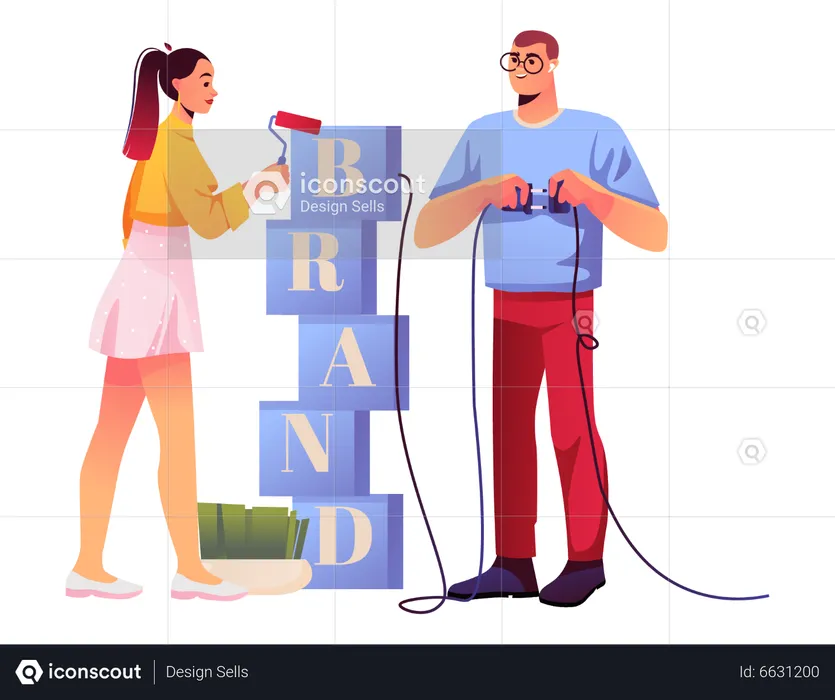 People built brand  Illustration