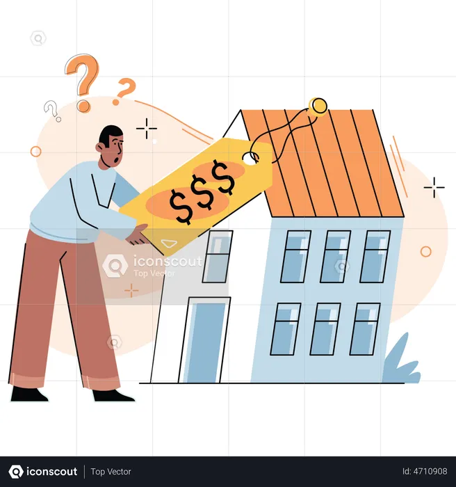 People buying or renting new house set. Real estate agent or broker helping couple to choose home  Illustration