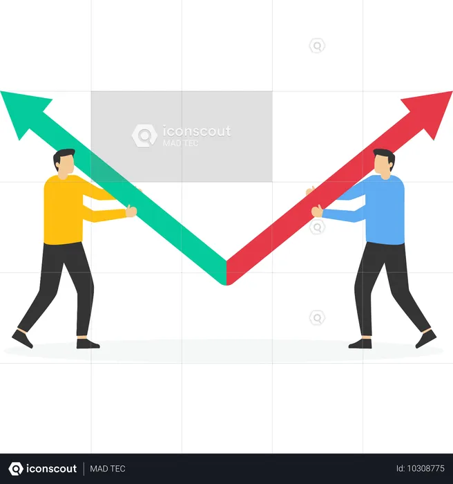 People Choosing the right path  Illustration