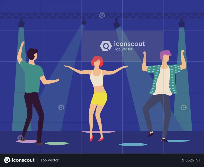 People dancing in party  Illustration