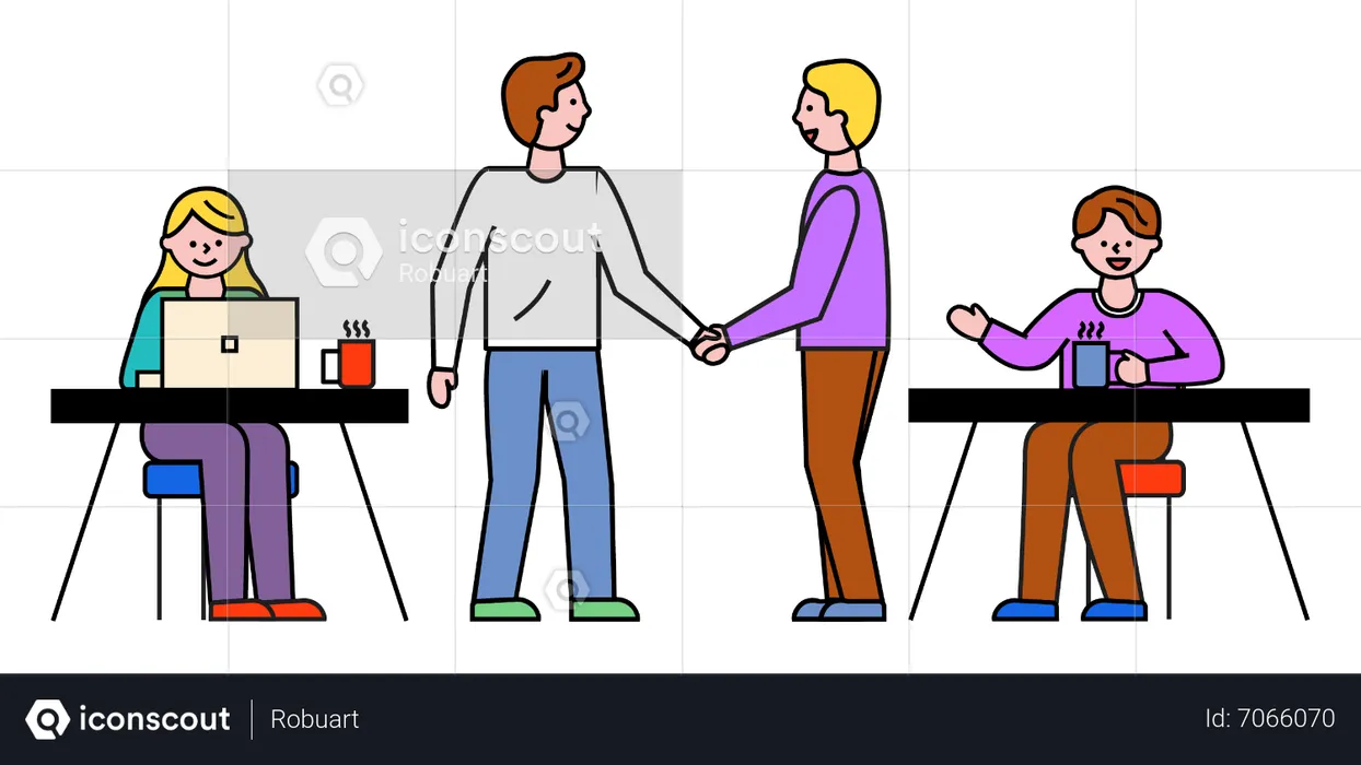 People doing business deal  Illustration