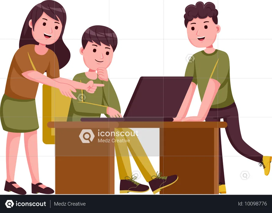 People doing business meeting  Illustration