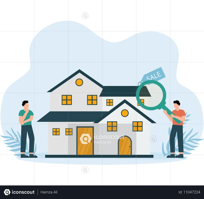 People doing House inspection  Illustration