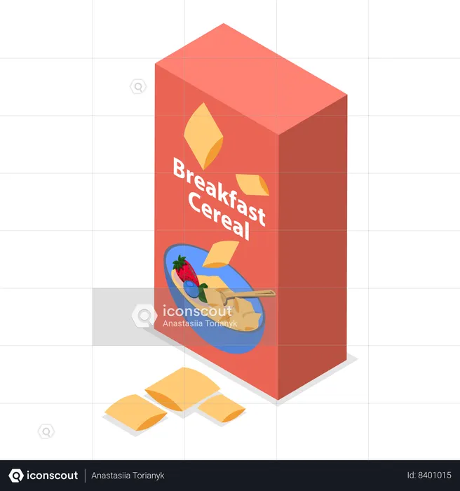 People eat breakfast cereals for healthy breakfast  Illustration