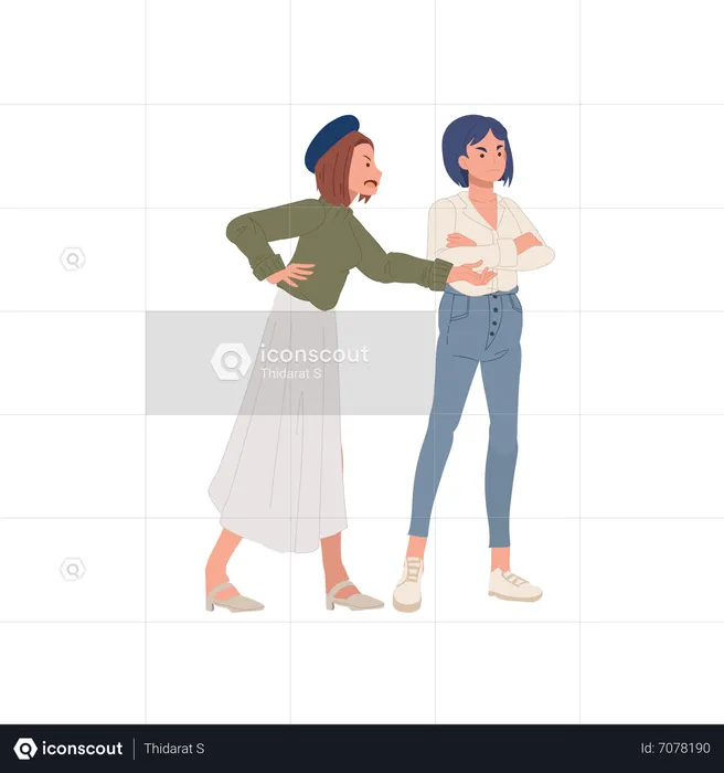 People Fighting  Illustration