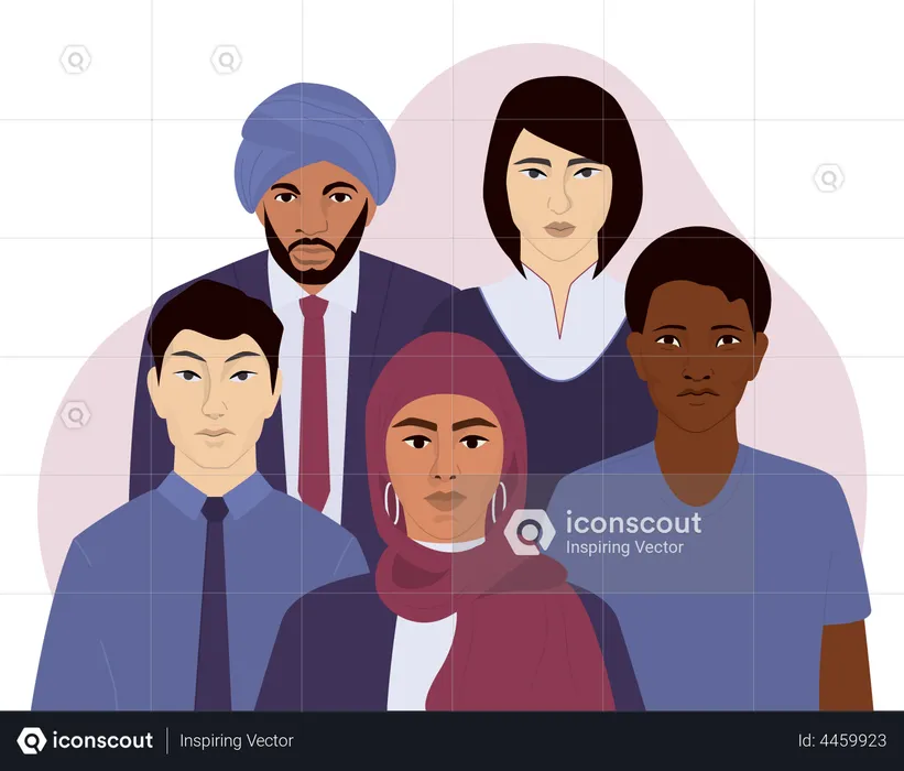 People from different nationality and color  Illustration