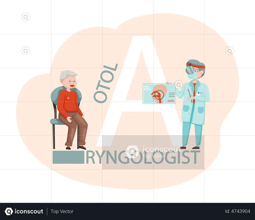 People getting Otolaryngologist treatment  Illustration