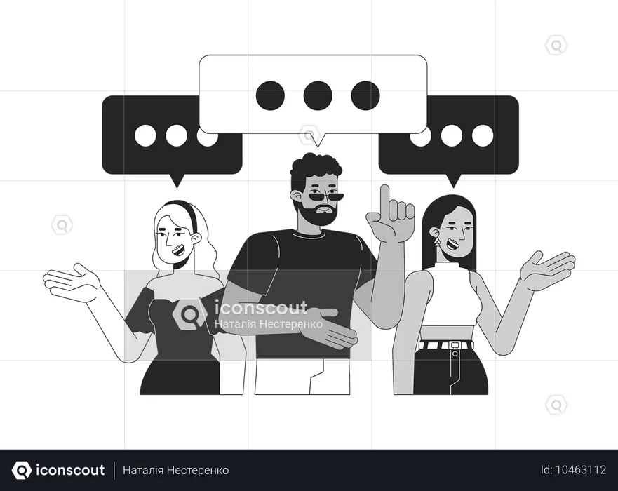 People giving customer review  Illustration