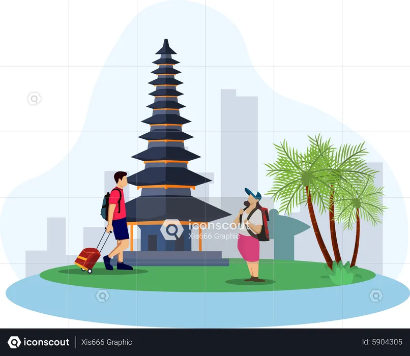 People going to holiday  Illustration