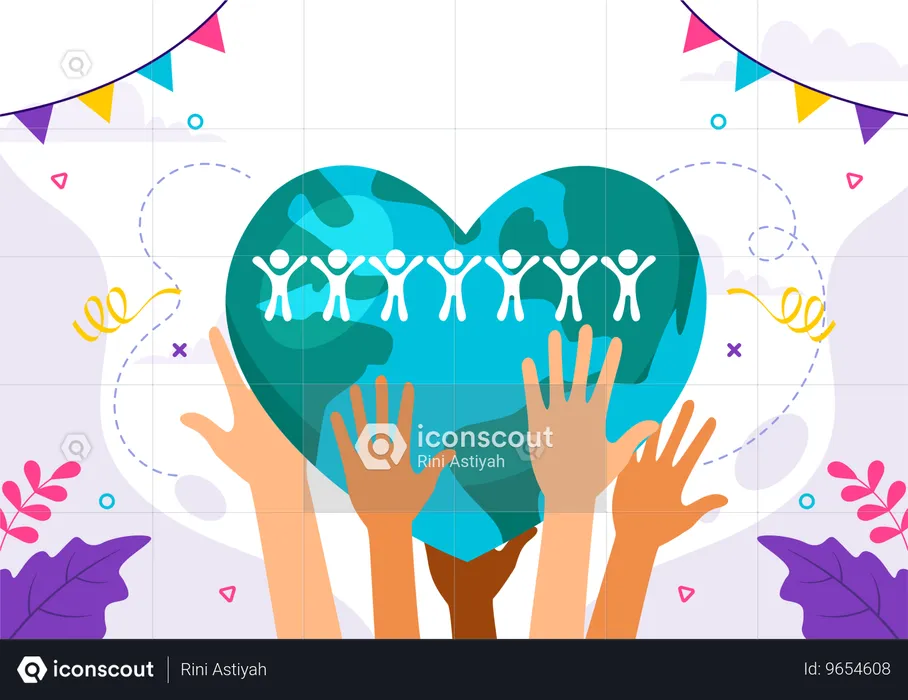 People held party on youth day  Illustration