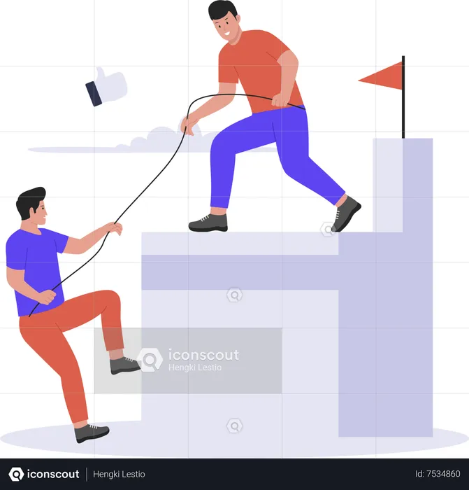 People helping each other  Illustration