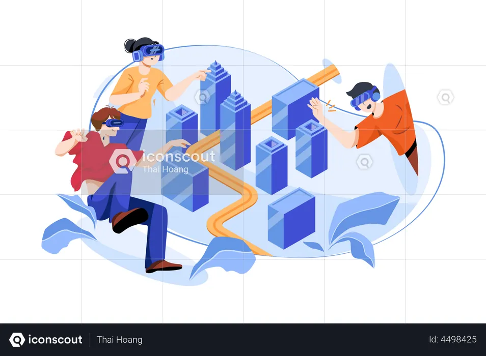 People in metaverse  Illustration