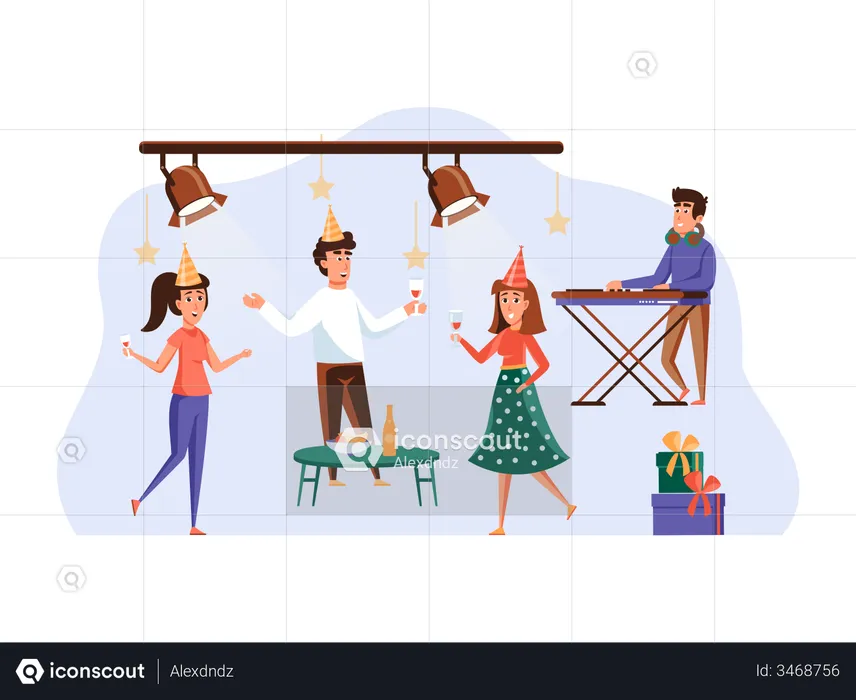 People in party  Illustration