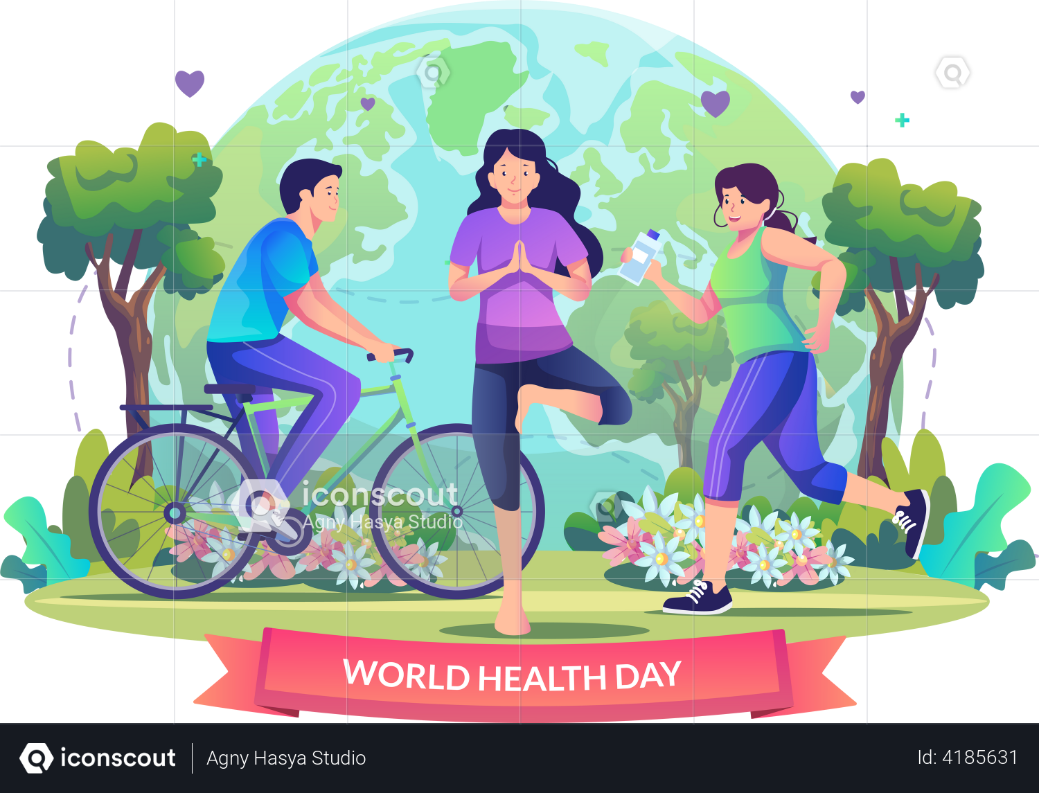 world health day drawing poster easy and simple steps 2022 | science drawing  academy | Science drawing, World health day, Health day