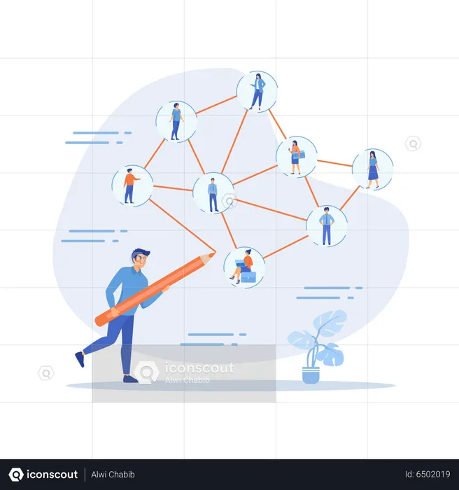 People networking for business opportunity  Illustration