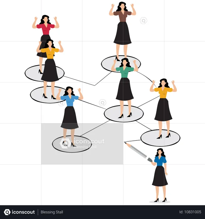 People networking for business opportunity  Illustration