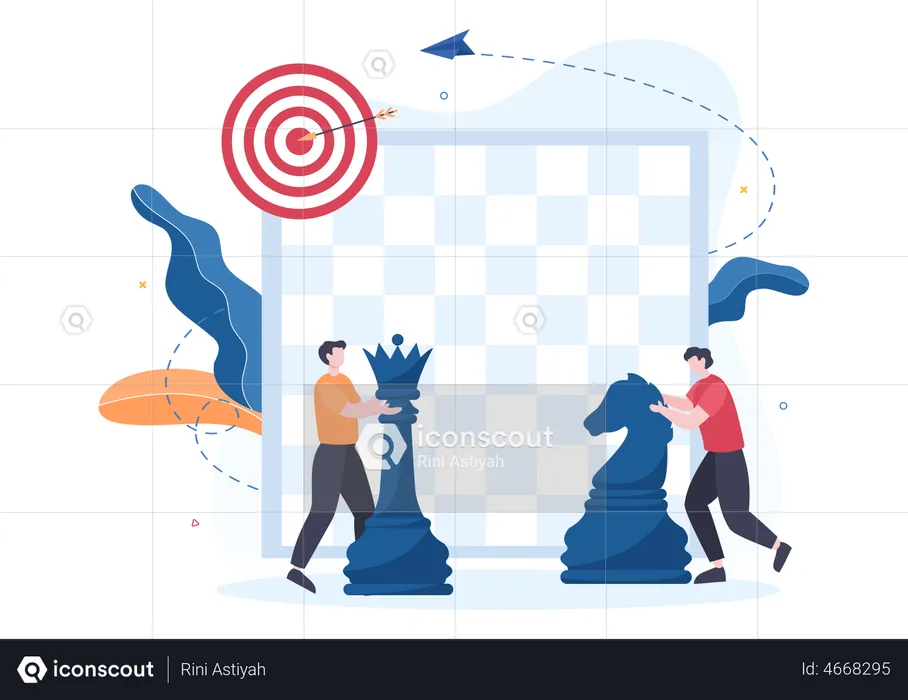 People playing chess  Illustration