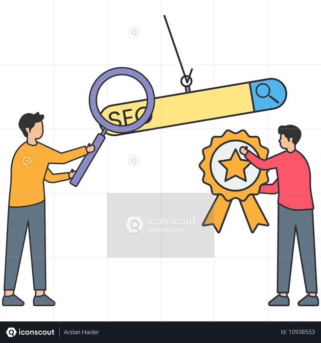 People ranking website  Illustration