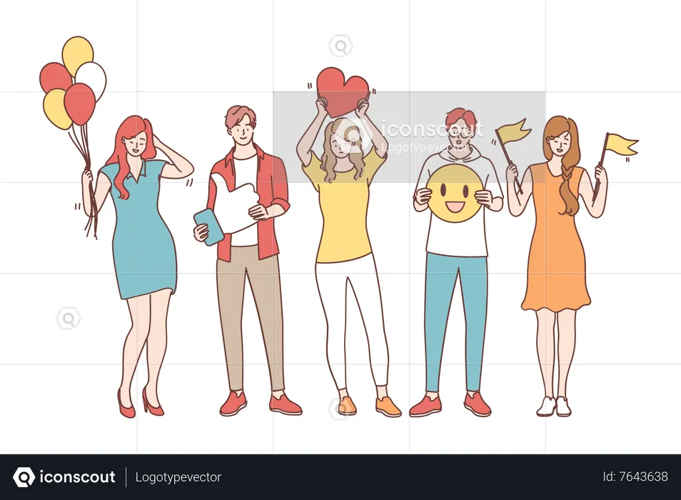 People review for party  Illustration